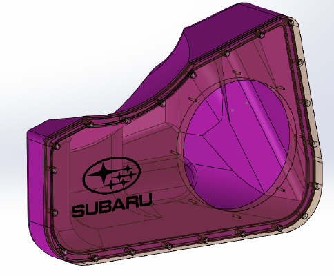 2015+ Subaru WRX 10'' Subwoofer Box | 3d print model