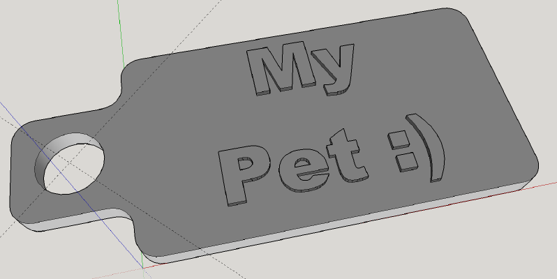 Personalized pet tag, name tag | 3d print model