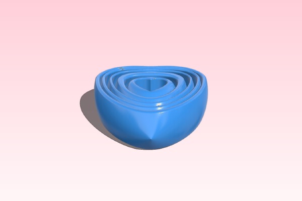 Coeurs tournants liés - turning hearts | 3d print model