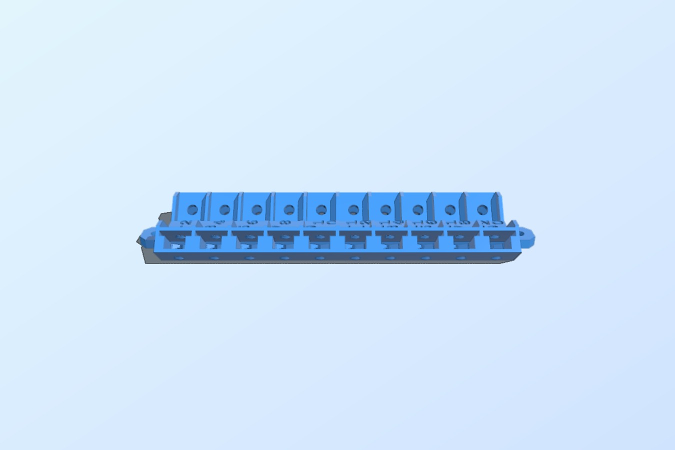 Parametric 45 degree terminal block