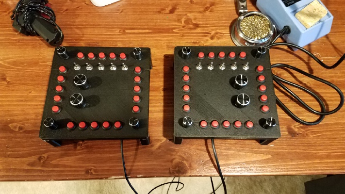 flight sim MFD button array controller | 3d print model
