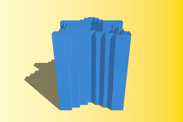 Super Mario Star Pixel Vase | 3d print model