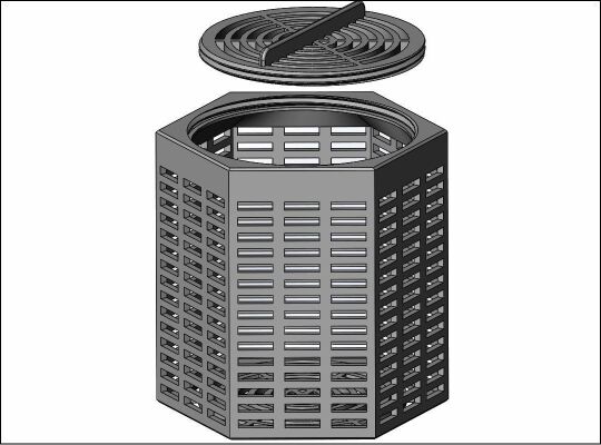 Silica Gel Container | 3d print model