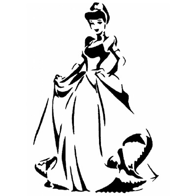 Cinderella stencil | 3d print model