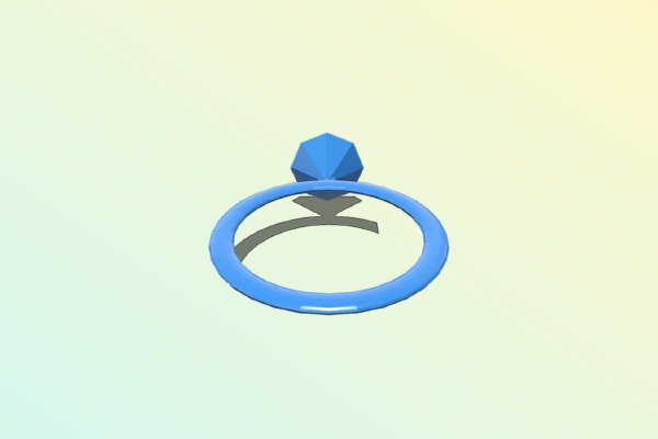 Giant diamound ring | 3d print model