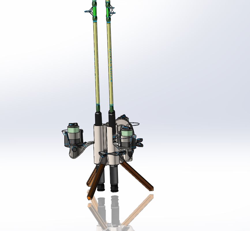 Fishing Rod Carrier _ Stand 3 Rod with legs