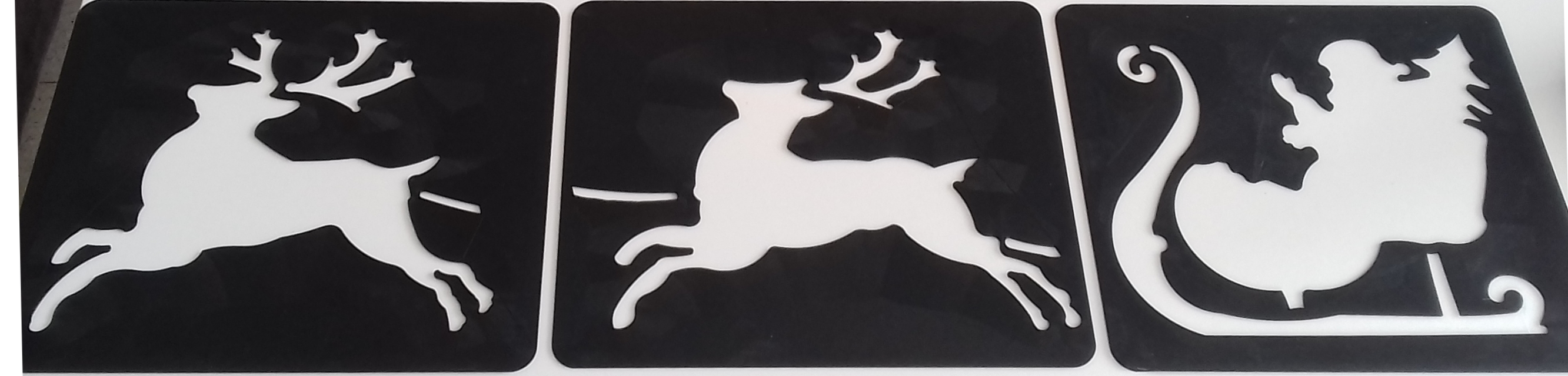Xmas stencil - Pochoir de Noël - Santa's sleigh