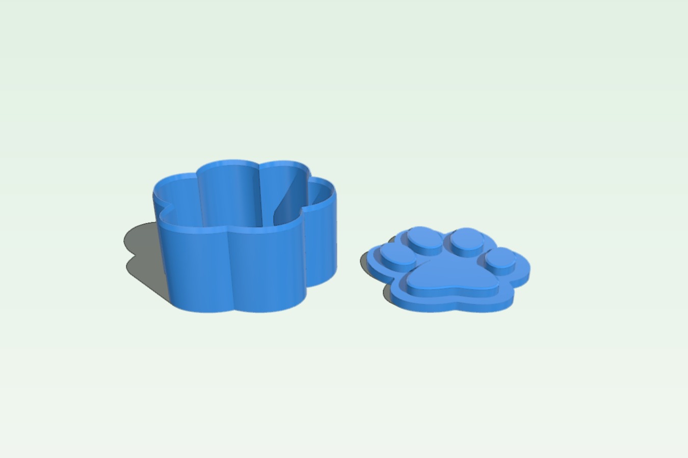 Dog paw cookie cutter