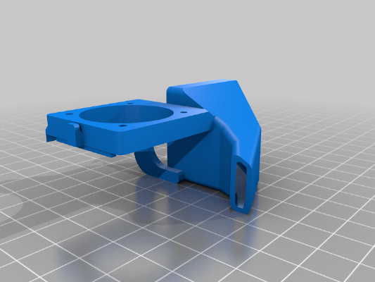 MP Select Mini V2 E3D Dual 30mm Fan Shroud & Mount | 3d print model