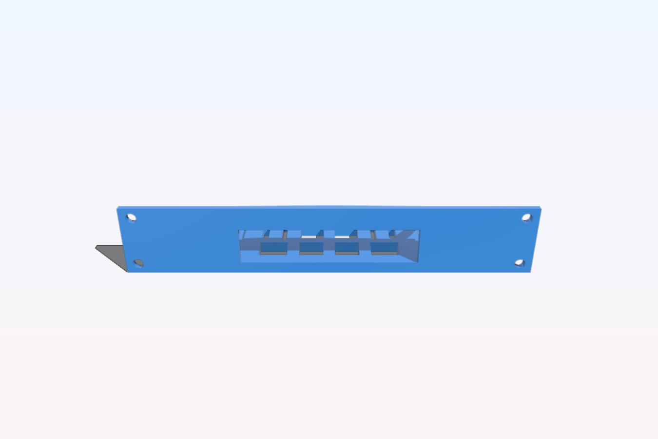 EdgerouterX 10" 1U Rack Mount Panel