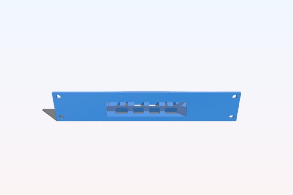 EdgerouterX 10" 1U Rack Mount Panel | 3d print model