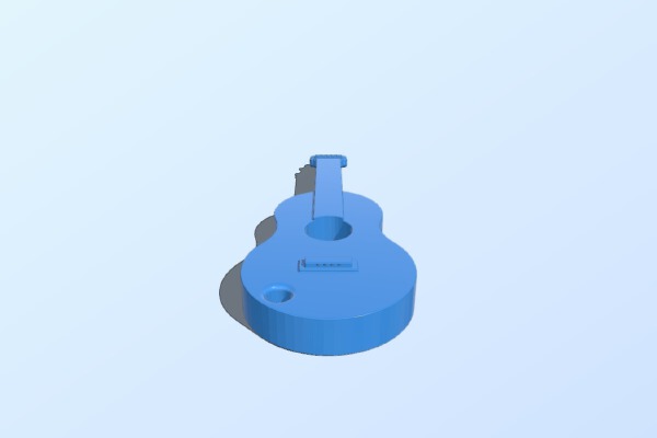 Guitar keychain | 3d print model