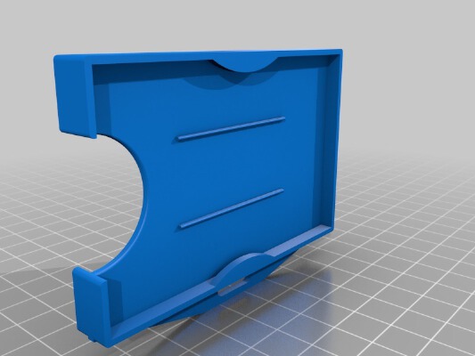 UPDATED. ID Cardholder. Prints standing up with 4mm supports | 3d print model