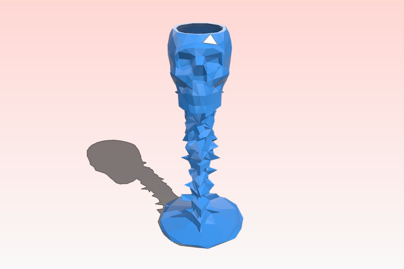 Low polygon skull chalice