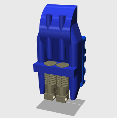 Dual Jhead Bowden Cooling mount | 3d print model