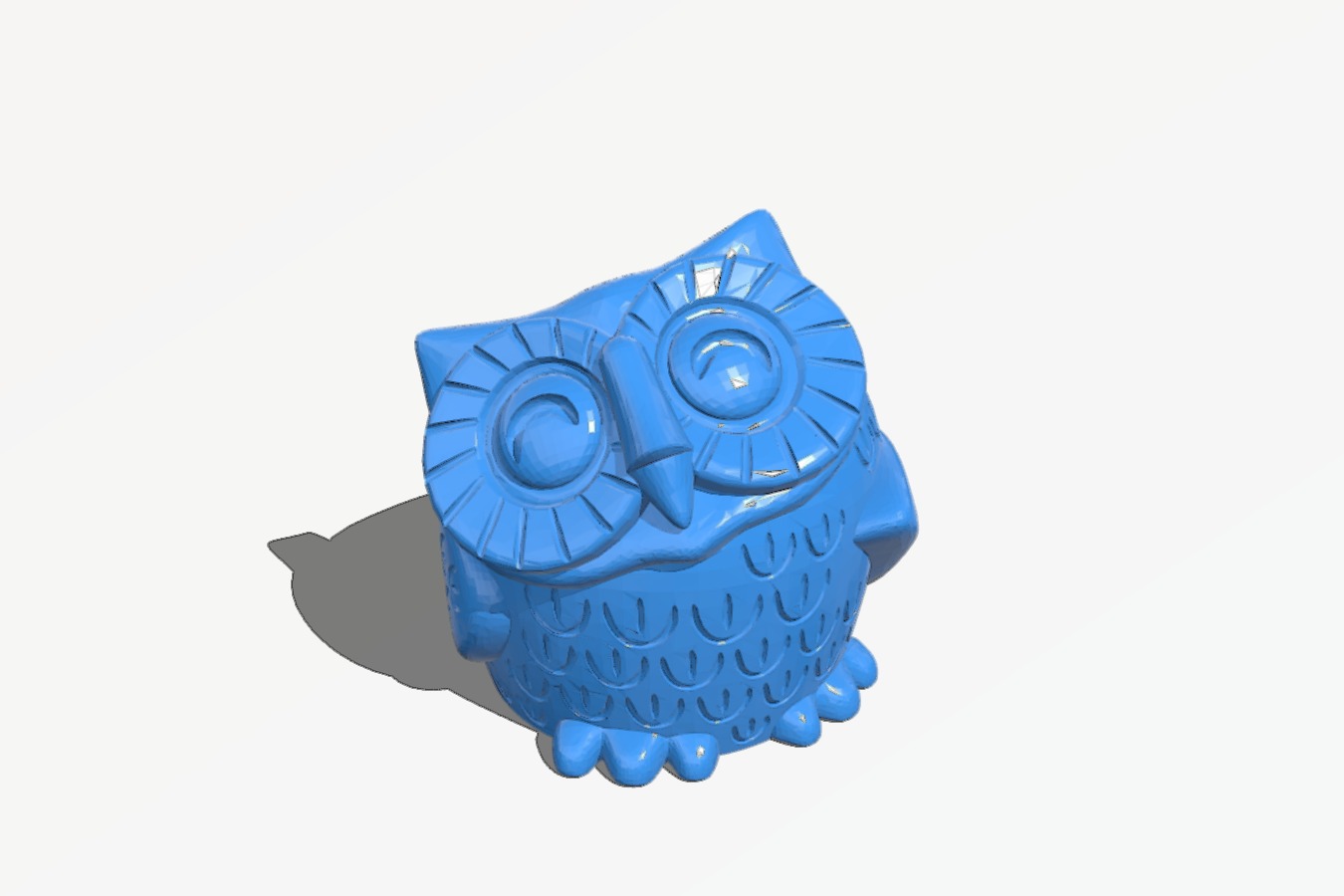 Owl planter pot with drain hole