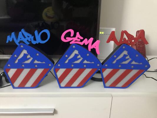 Atletico de Madrid lamp | 3d print model