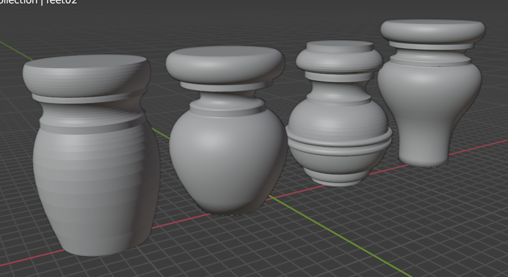 cabinet feet 1:1 model