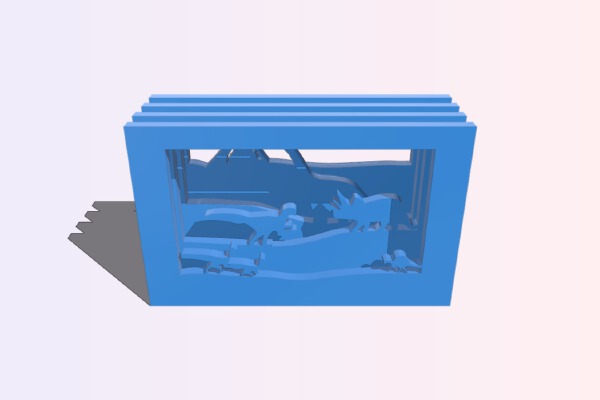 Tunnel Book - Dinosaurs | 3d print model