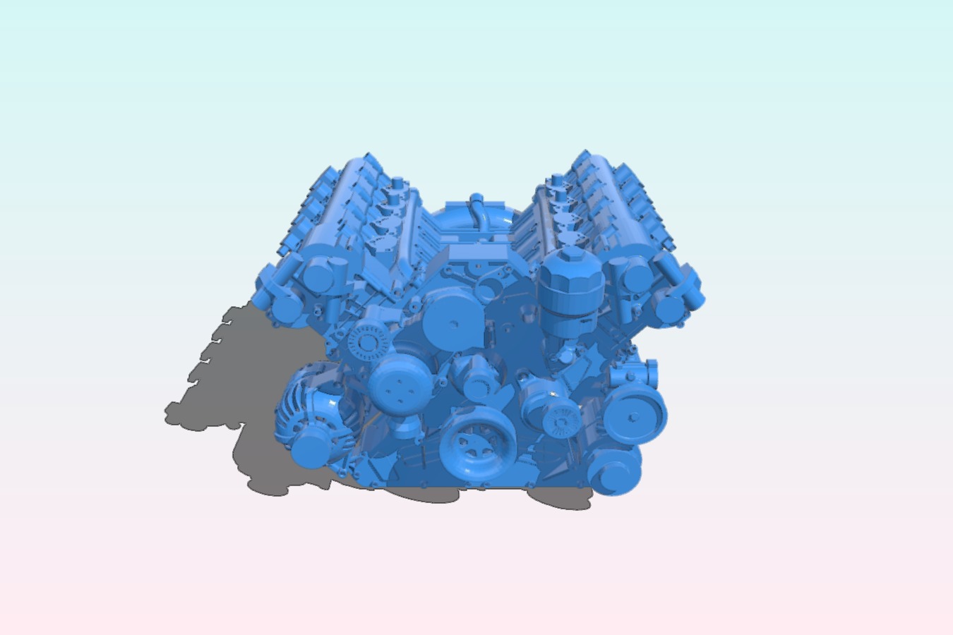 Detailed V8 Engine Model (AMG M159)