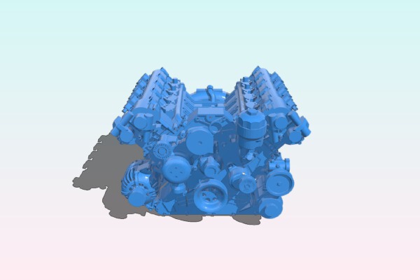 Detailed V8 Engine Model (AMG M159) | 3d print model