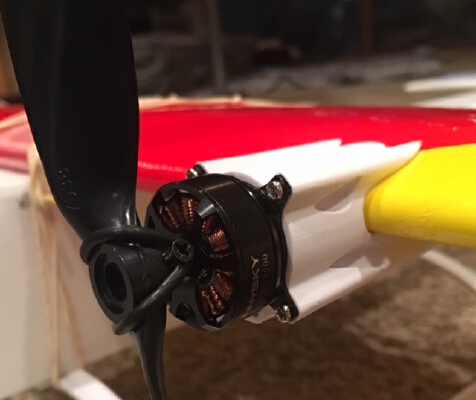 Motor mount & skis for foamboard RC plane: Dual Prop Sport | 3d print model