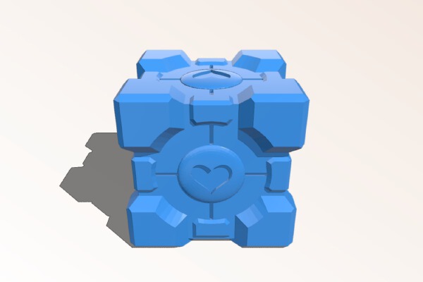 Extra Printable Companion Cube | 3d print model