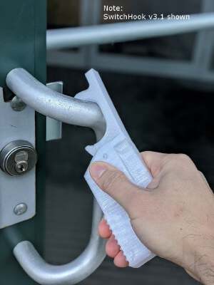 SwitchHook Door Tool v4.2 - (Touchscreen Compatible) | 3d print model