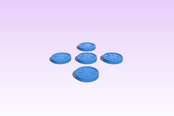 Kama Coin- Krosmaster Boardgame | 3d print model