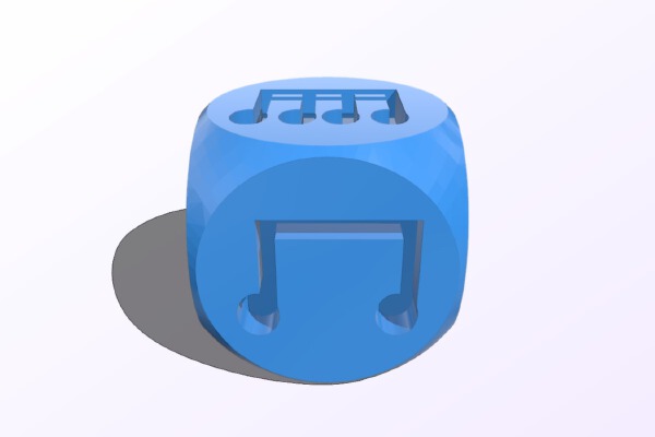Rhythm Dice for Musical Practice | 3d print model
