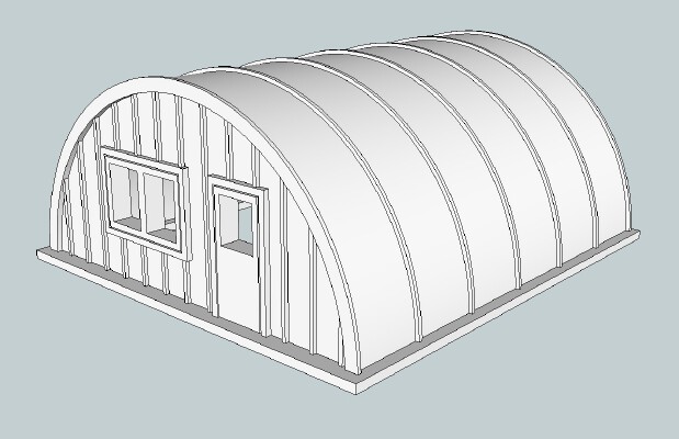 HO Scale Quonset Hut | 3d print model