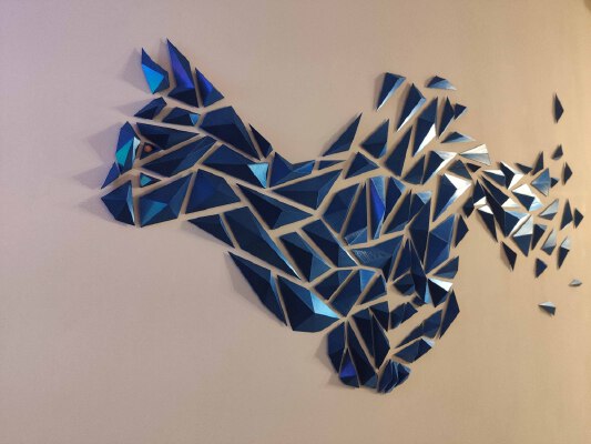 Geometric cat wall art | 3d print model