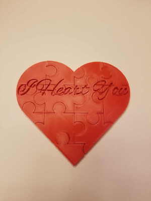 Heart Shaped Jigsaw Puzzle | 3d print model