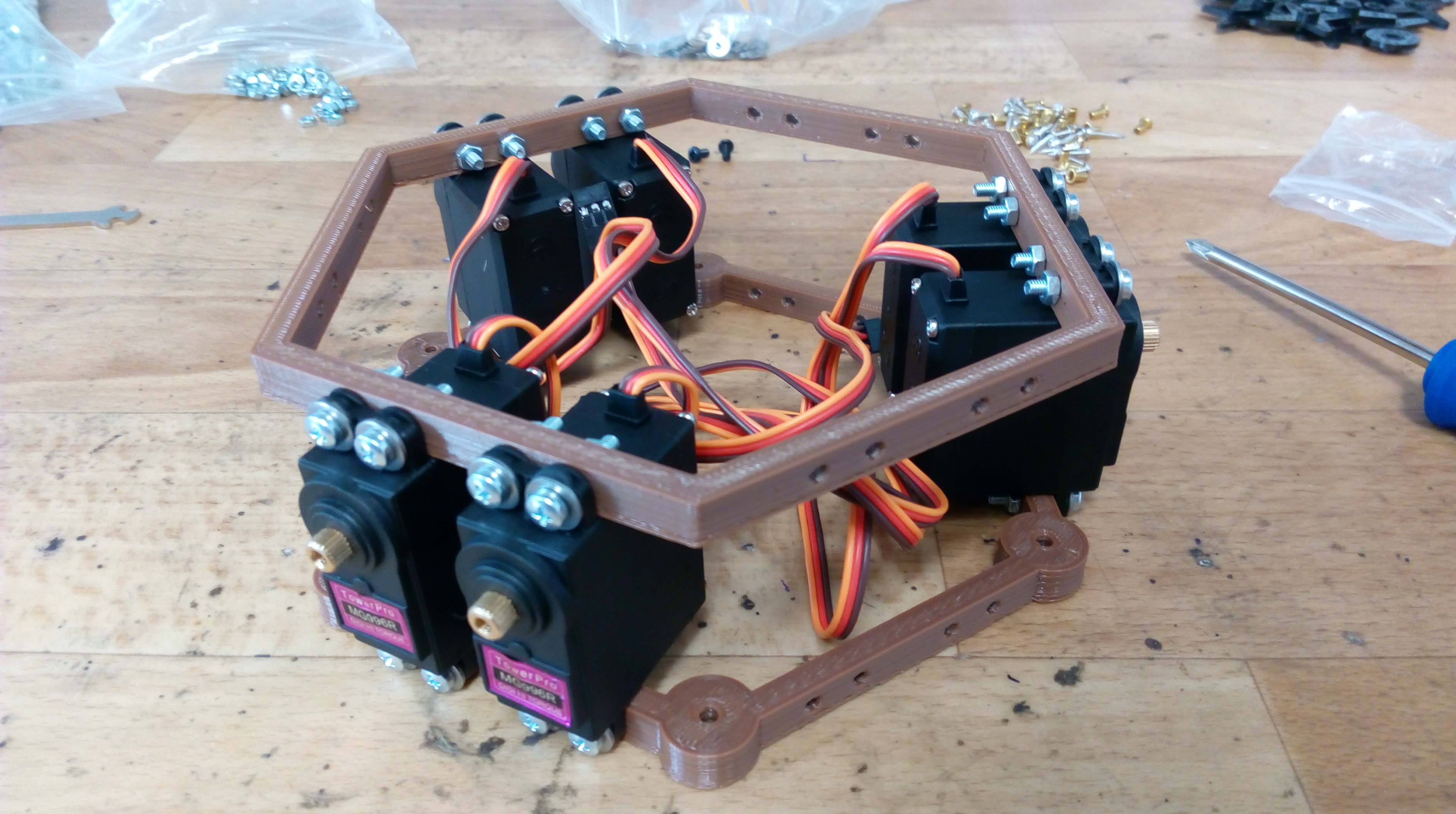 3DOF - 6DOF Stewart Platform hexagon prototype