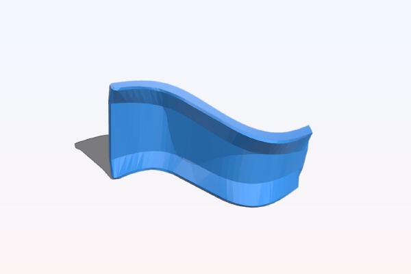 Broad Sine Wave Spoon | 3d print model