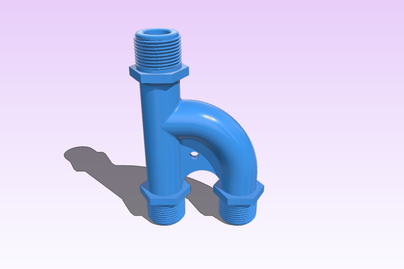 Three way 3_4" threaded adapter