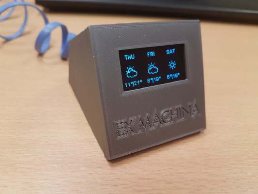 Desktop widget - Wemos D1 mini (Clock, Weather forecast) | 3d print model