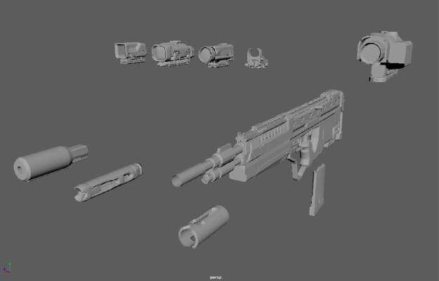 DMR [Halo 5] (CUSTOMIZABLE) | 3d print model