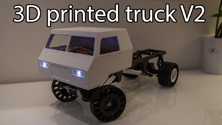 Printed truck V2: Cab | 3d print model