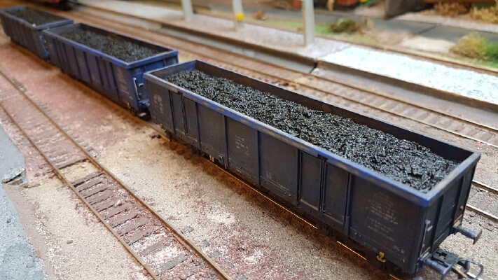 H0 4axles wagon coal load | 3d print model