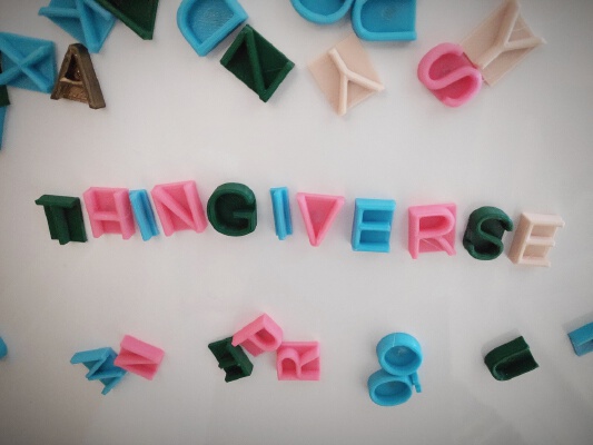 Nordic Fridge Alphabets | 3d print model
