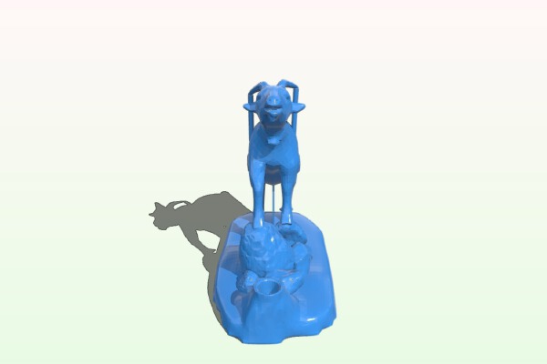 Chevre sur pierre 5cm | 3d print model