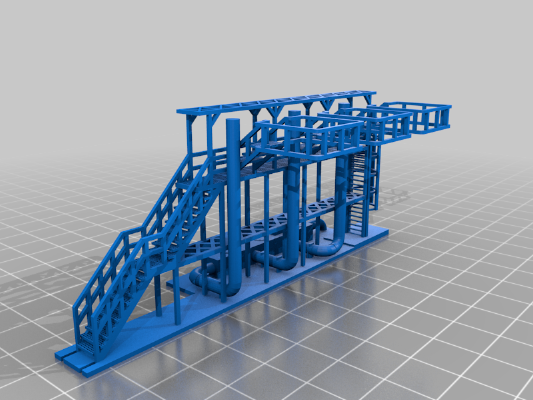N scale tanker filling station and engine service bay. | 3d print model
