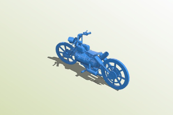 wild west motorbike - steampunk | 3d print model