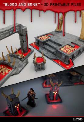 Blood and Bone - Abyssal Scenery - 28mm gaming - Sample Items | 3d print model