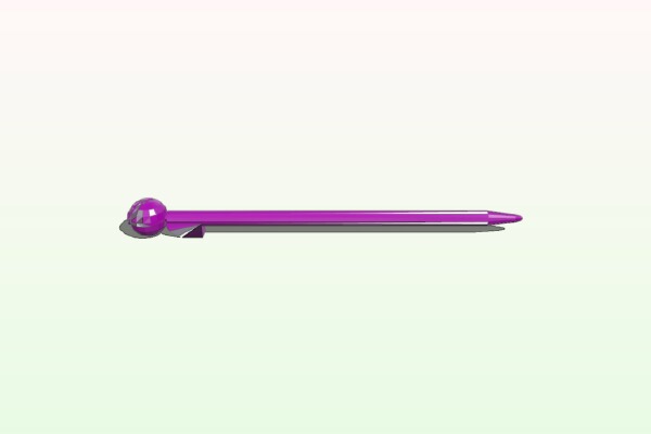 DSI Stylus With A Pokeball On The Back | 3d print model