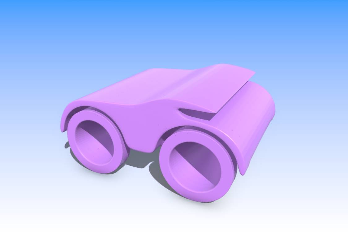 Toy Car with turning wheels | 3d print model