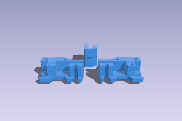 Huina 1580 semi-automatic quick coupler | 3d print model