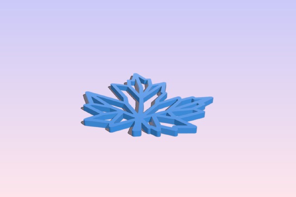 Low poly maple leaf | 3d print model