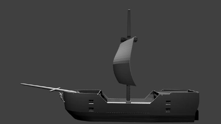Sea Ghost V3, Galleon conversion | 3d print model